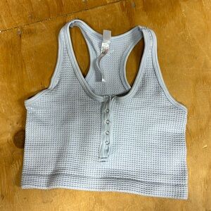 Out from Under from unban outfitters - baby blue ribbed tank